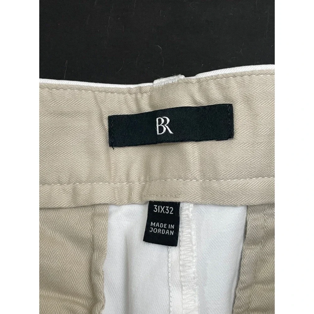 NEW Banana Republic Authentic Slim Chino Pants 31x32 Iced Vanilla White Stretch